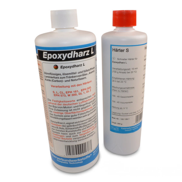 R&G 1Kg 15-Minuten-Epoxy 715g Epoxidharz L 285g Epoxidhärter S