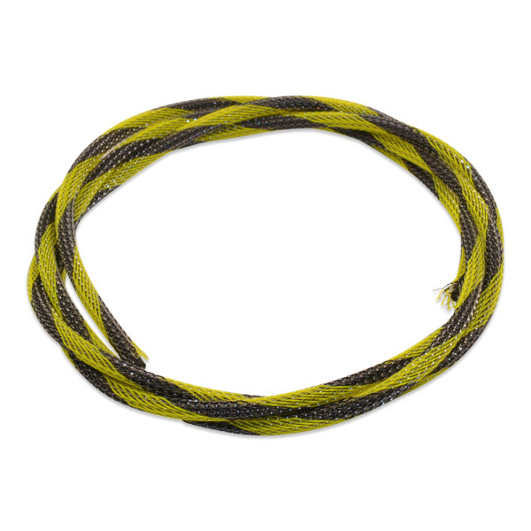 Gewebeschlauch  Gelb/Schwarz 3,2mm 100cm