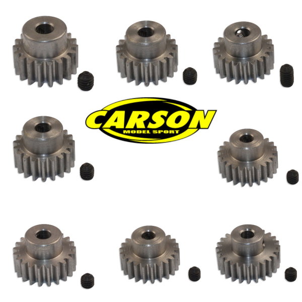 Carson Motorritzel 18T/19T/20T/21T/22T/24T Zähne Modul 0,6 Stahl frei wählen