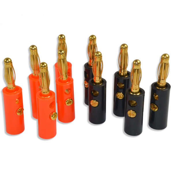 5 Paar Bananenstecker Laborstecker 4mm Schraubbar