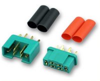 5 Paar MPX Hochstromstecker incl. Schrumpfschlauch