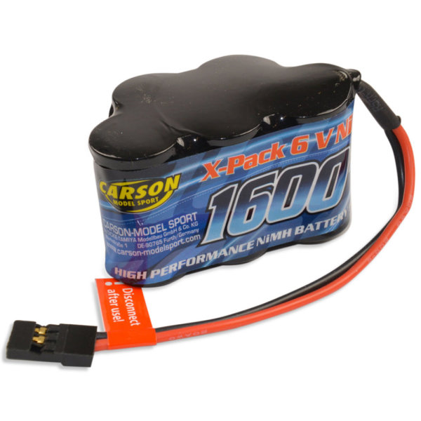 Carson Empfänger Akku Hump Pack 6V 1600mAh JR-Stecker 500608159