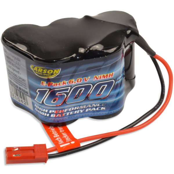 Carson Empfänger Akku Hump Pack 6V 1600mAh JST-Stecker 500608104