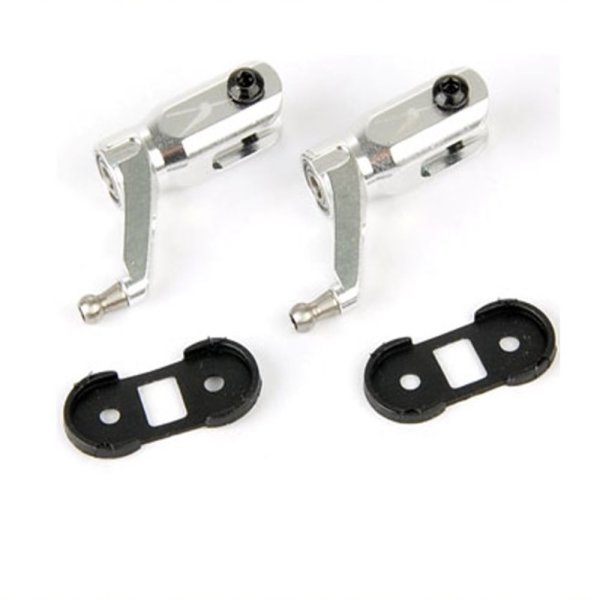 Alu CNC Blatthalter, E-flite Blade 130X Tuning Silber