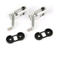 Alu CNC Blatthalter, E-flite Blade 130X Tuning Silber