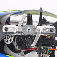 Alu CNC Blatthalter, E-flite Blade 130X Tuning Silber