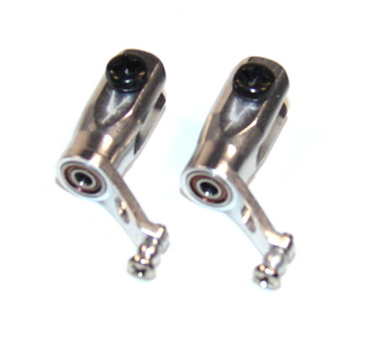 Alu CNC Blatthalter, E-flite Blade mCPX Tuning Silber