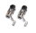 Alu CNC Blatthalter, E-flite Blade mCPX Tuning Silber