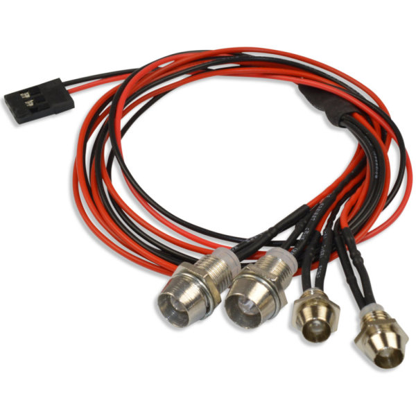 LED Beleuchtung Beleuchtungsset 2x weiss 2x rot 4,8V - 6,0V RC Car 1:10