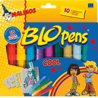 Malinos BloPens Cool 10 Stück Airbrush Pustestifte...