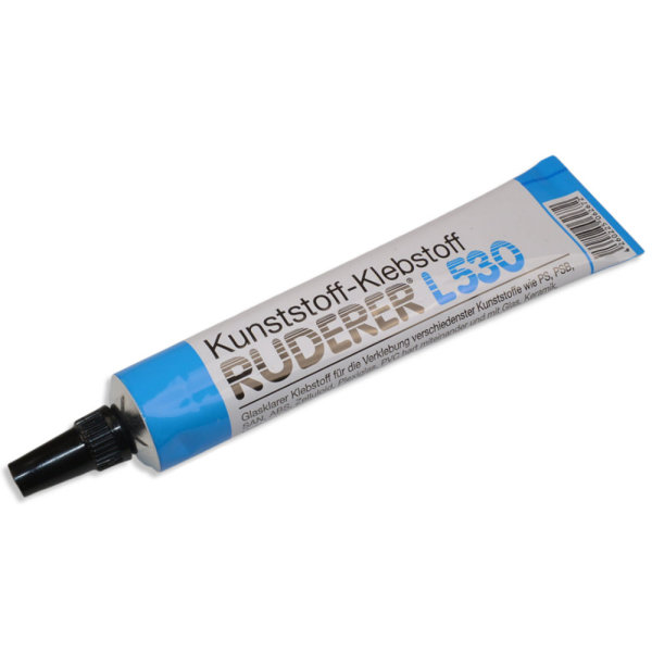 Ruderer L530 Kunststoffkleber Kunststoff Plexiglas PVC Kabinenhauben Kleber 20g