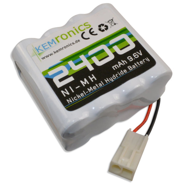 2400 mAh NiMh Akku 9,6V mit Mini-Tamiya Stecker für Tiger Panzer