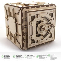 UGEARS Safe Tresor Geheimfach 3D Holz Bausatz Puzzle...