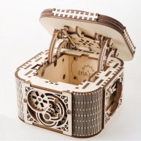 UGEARS Schatztruhe Schmuck Geheimfach 3D Holz Bausatz Puzzle Modellbausatz 70031