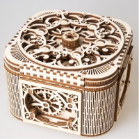 UGEARS Schatztruhe Schmuck Geheimfach 3D Holz Bausatz Puzzle Modellbausatz 70031