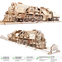 UGEARS 70058 Dampf-Lokomotive V-Express 3D Holz Bausatz...
