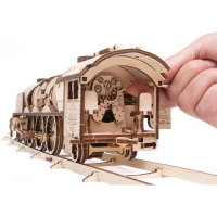 UGEARS 70058 Dampf-Lokomotive V-Express 3D Holz Bausatz Puzzle Modellbausatz
