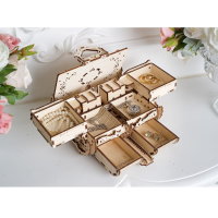 UGEARS Bernstein Schatulle Schmuckkästchen Modellbau 3D Holz Puzzle Bausatz