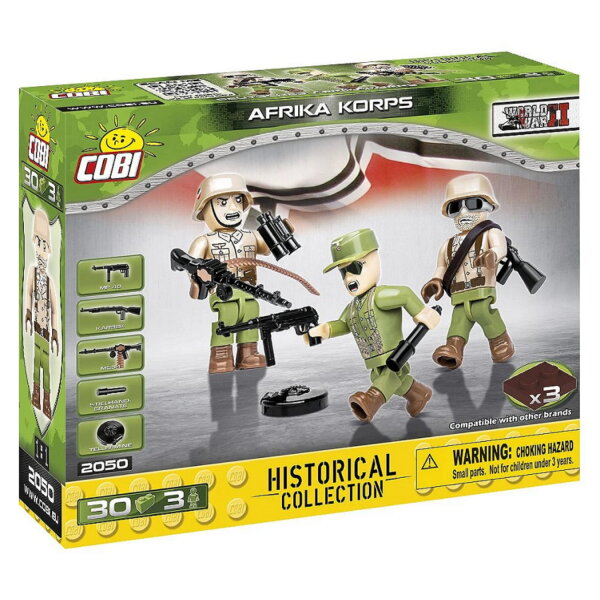 Cobi Deutsches Afrika Korps WW2 3 Figuren Soldaten 2050 DAK