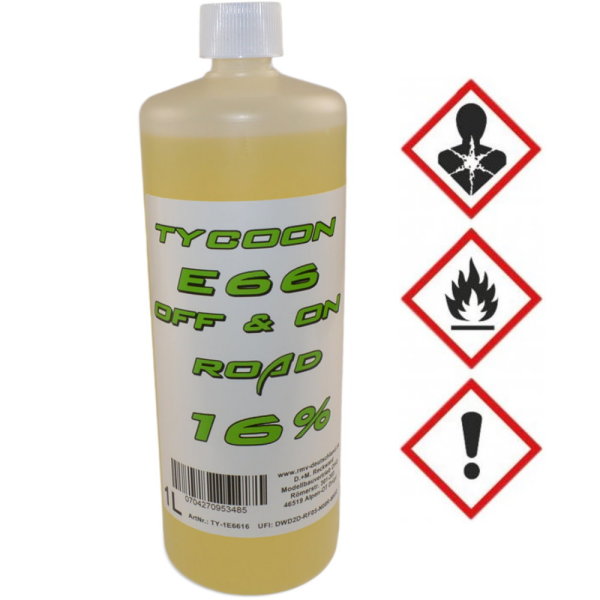 Tycoon Bio Fuel 16% On + OffRoad 1 Liter E66 RC Auto Sprit Benzin Verbrenner