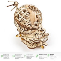 UGEARS Globus mechanischer Holz-Modellbausatz 3D Holz-Puzzle