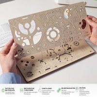 UGEARS Globus mechanischer Holz-Modellbausatz 3D Holz-Puzzle