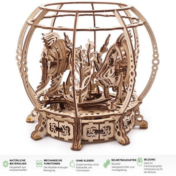 UGEARS Aquarium mechanischer Holz-Modellbausatz 3D Holz-Puzzle