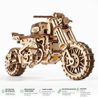 UGEARS Scrambler UGR-10 Motorrad mit Beiwagen...