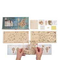 UGEARS Pendel Wanduhr Aero Clock Modellbau 3D Holz Puzzle Bausatz 70154