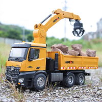 Huina 1575 RC Kipplaster Muldenkipper LKW mit Kran Licht...