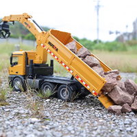 Huina 1575 RC Kipplaster Muldenkipper LKW mit Kran Licht Sound 1:14 2,4 GHz