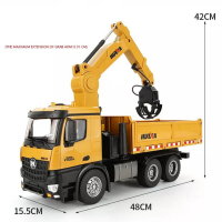 Huina 1575 RC Kipplaster Muldenkipper LKW mit Kran Licht Sound 1:14 2,4 GHz