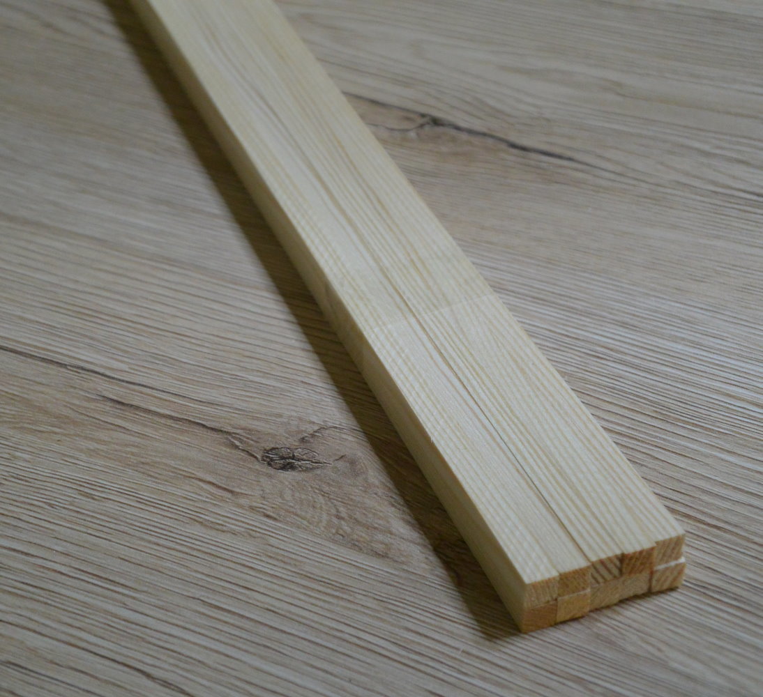 Produktbild von 20er-Pack Holzleiste Vierkant Aus Kiefer – 0,5 M Länge (500 Mm), 3 Mm X 5 Mm – Perfekt Für Modellbau, Basteln, DIY & Verkleidungen
