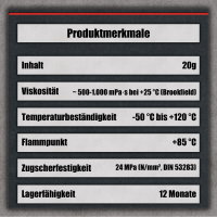 Industrie Sekundenkleber schwarz  Gummi,Leder vibrationsbeständig Schlagfest 20g