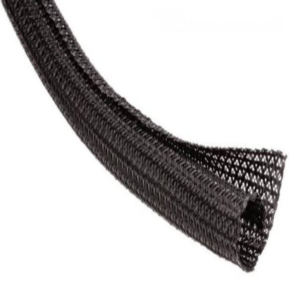 Gewebeschlauch Selbstschließend Schwarz 3,2mm 100cm