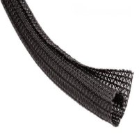 Gewebeschlauch Selbstschließend Schwarz 3,2mm 100cm
