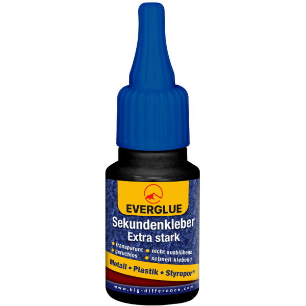 Industrie Sekundenkleber flexibel Styropor Depron  Gummi Kunststoff Metall 20g
