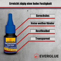 Industrie Sekundenkleber flexibel Styropor Depron  Gummi Kunststoff Metall 20g