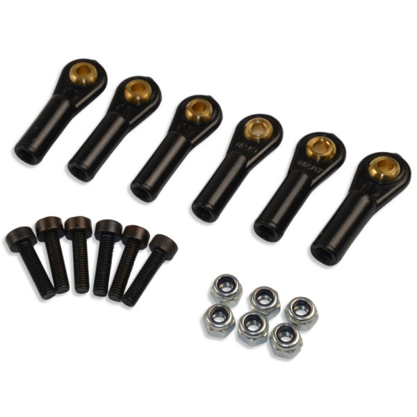 Ruderanlenkung Kugelkopf Kugelgelenk M3 Ø3mm 6 Stück incl. Schrauben + Muttern