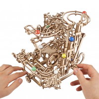 UGEARS Murmelbahn mit Stufenwinde 3D Holz Bausatz HolzPuzzle Modellbausatz 70170
