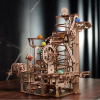 UGEARS Murmelbahn mit Spiralaufzug 3D HolzBausatz HolzPuzzle Modellbausatz 70177