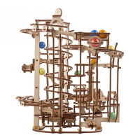 UGEARS Murmelbahn mit Spiralaufzug 3D HolzBausatz HolzPuzzle Modellbausatz 70177