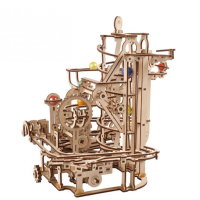 UGEARS Murmelbahn mit Spiralaufzug 3D HolzBausatz HolzPuzzle Modellbausatz 70177