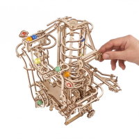 UGEARS Murmelbahn mit Spiralaufzug 3D HolzBausatz HolzPuzzle Modellbausatz 70177