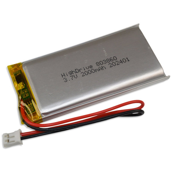 LiPo Akku 2000mAh 3.7 V 1S JST-PH Stecker 803860 804060 Powerbank Bluetooth PCB