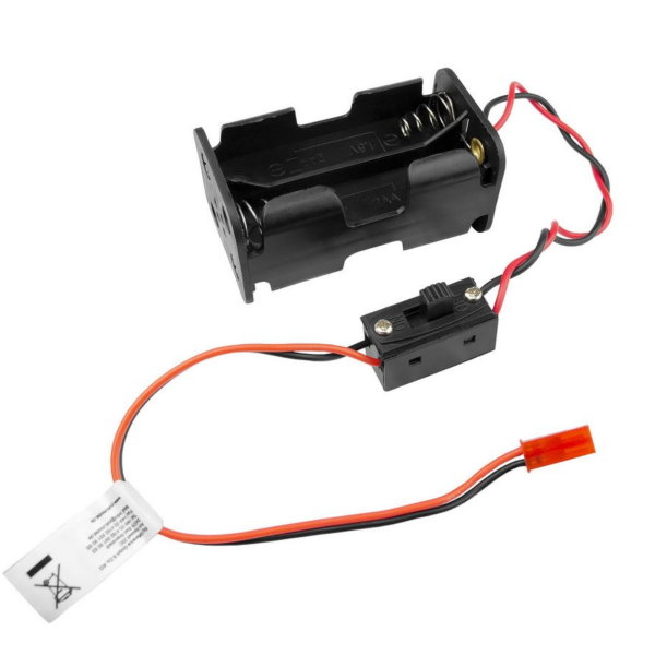 Akku Empfänger Batterie-Box mit Schalter 4x AA Batteriehalter JST / BEC Buchse
