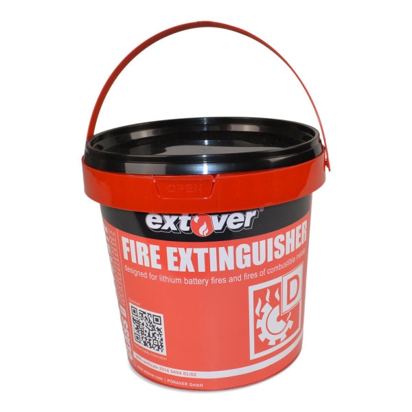 Extover Feuerlöschgranulat Löschmittel Brandschutz Lipo-Lithium E-Bike-Akku 1L
