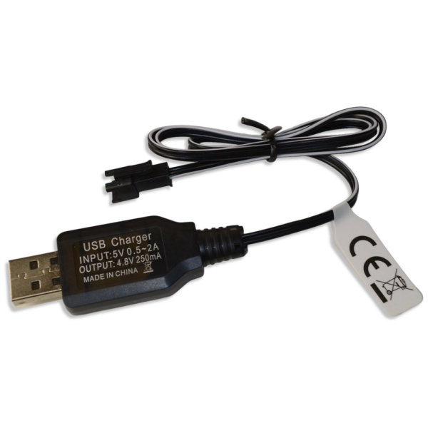 4,8V USB Ladekabel Ni-MH Akku RC Akku SM-P2 Stecker für RC Fahrzeuge