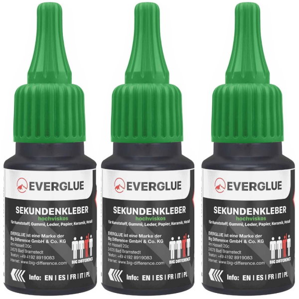 Industrie Sekundenkleber Superkleber dickflüssig 3*20g Cyanacrylat  Universal