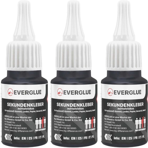 Industrie Sekundenkleber Superkleber mittelflüssig 3*20g Cyanacrylat Universal